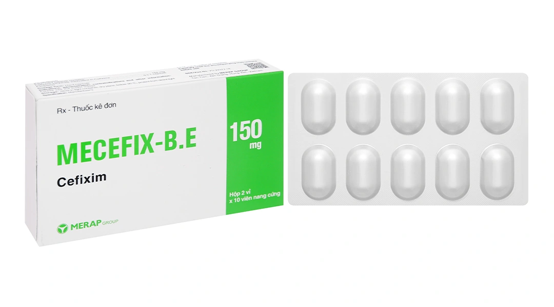 Mecefix-B.E 150mg điều trị nhiễm khuẩn (2 vỉ x 10 viên) - 