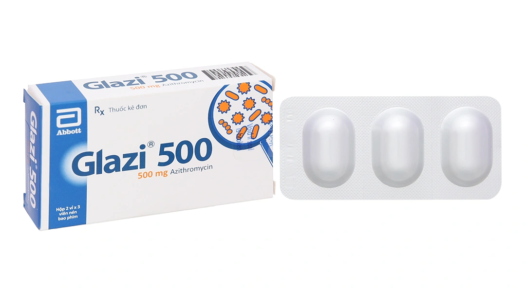 Glazi 500 trị nhiễm khuẩn (2 vỉ x 3 viên) - 