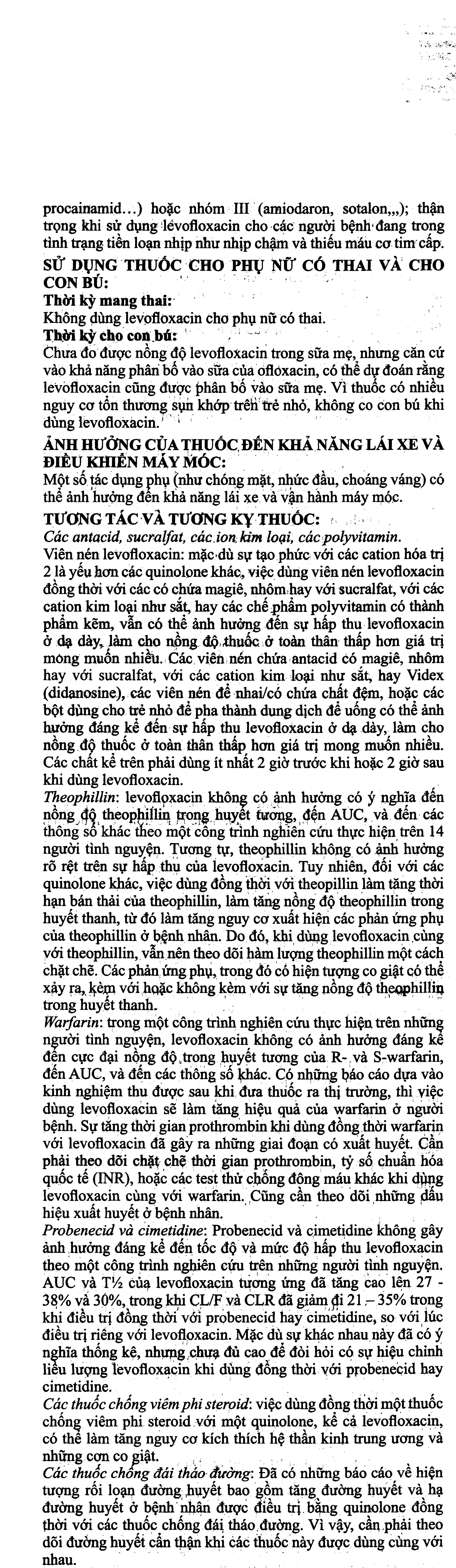 Levin-500 điều trị nhiễm khuẩn nhẹ, vừa hoặc nặng (3 vỉ x 10 viên) - 8