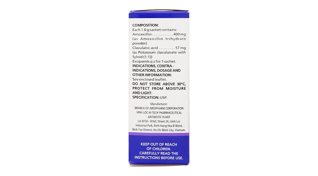 Bột pha hỗn dịch uống Lanam SC 400mg/57mg trị nhiễm khuẩn (12 gói x 1.6g) - 3