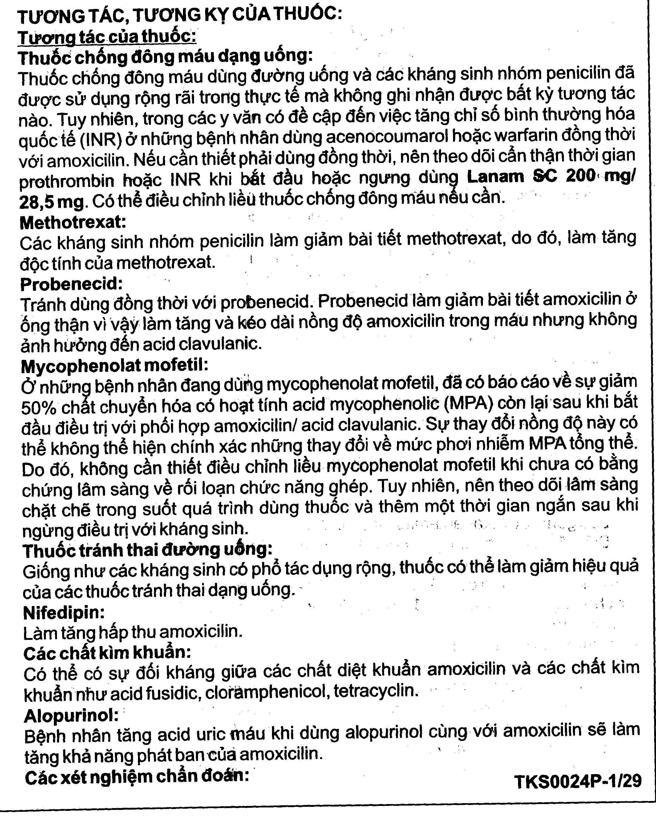 Bột pha hỗn dịch uống Lanam SC 200mg/28,5mg trị nhiễm khuẩn (12 gói x 0.8g) - 7