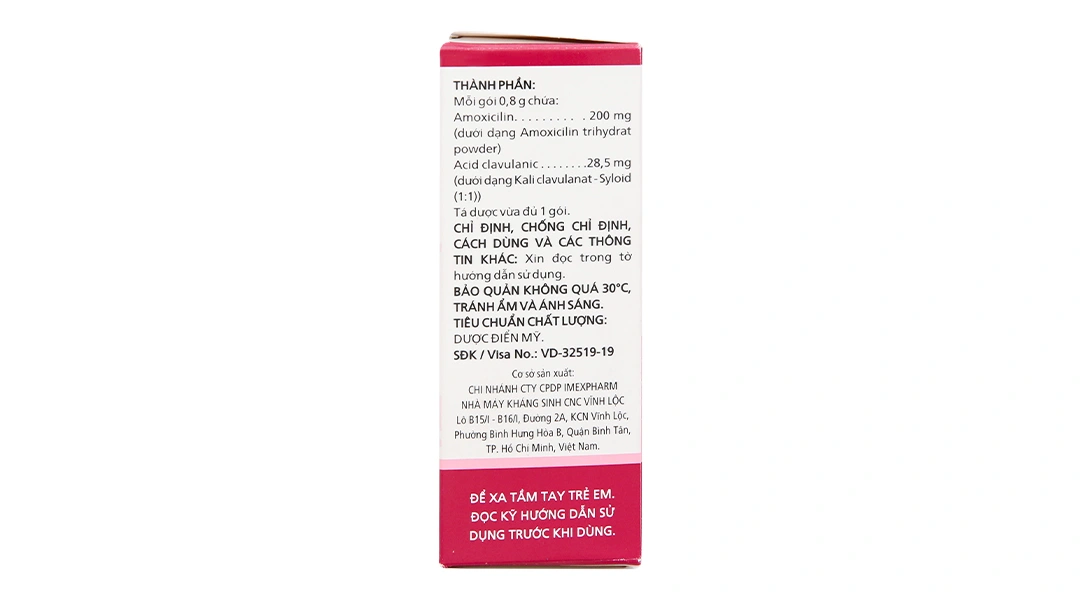 Bột pha hỗn dịch uống Lanam SC 200mg/28,5mg trị nhiễm khuẩn (12 gói x 0.8g) - 2