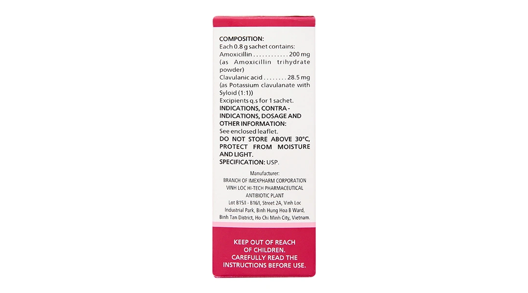Bột pha hỗn dịch uống Lanam SC 200mg/28,5mg trị nhiễm khuẩn (12 gói x 0.8g) - 3