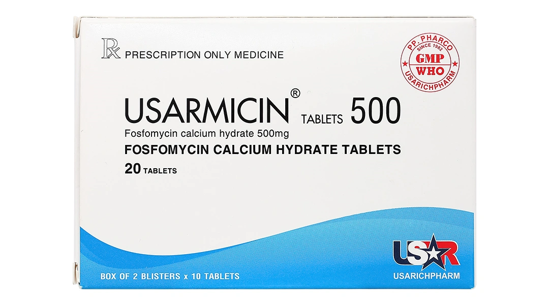 Usarmicin 500 trị nhiễm khuẩn tiết niệu (2 vỉ x 10 viên) - 1