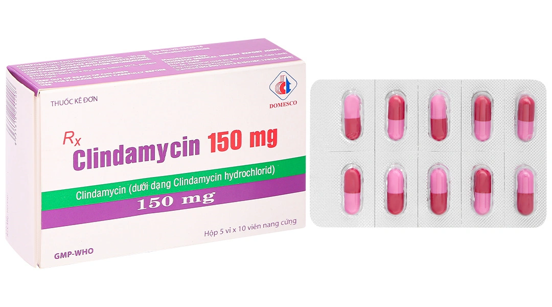 Clindamycin 150mg điều trị nhiễm khuẩn (5 vỉ x 10 viên) - 