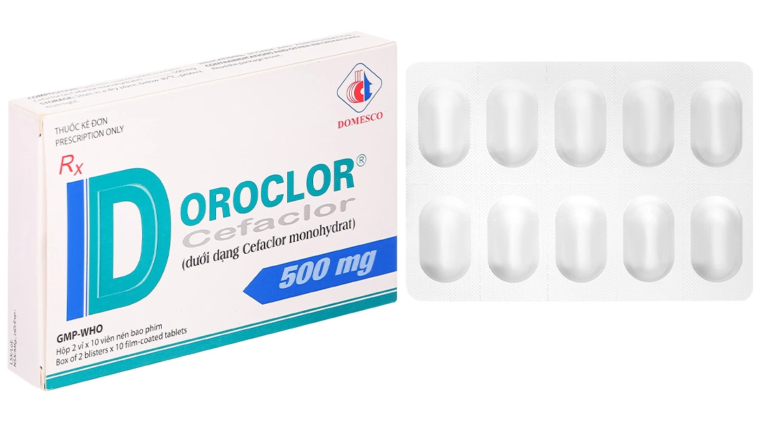 Doroclor 500mg điều trị nhiễm khuẩn (2 vỉ x 10 viên) - 