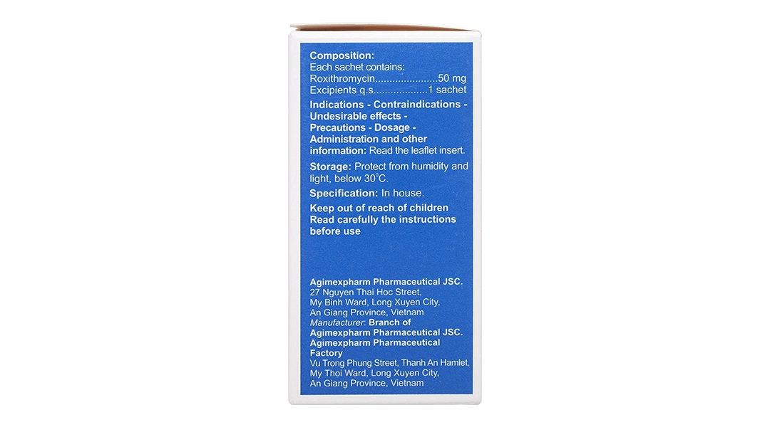 Thuốc bột Agiroxi 50 trị nhiễm khuẩn hô hấp, bệnh bạch hầu (30 gói x 1.5g) - 3