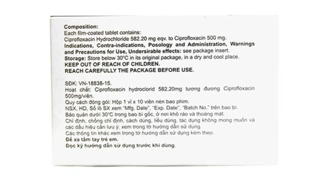 Picaroxin 500mg trị nhiễm khuẩn (1 vỉ x 10 viên) - 2