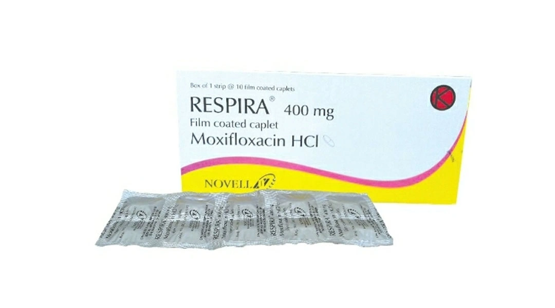 Respira 400mg trị các chủng vi khuẩn nhạy cảm (1 vỉ x 10 viên) - 