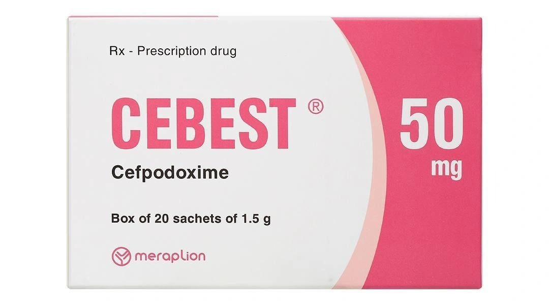 Cốm pha hỗn dịch Cebest 50mg trị một số bệnh nhiễm khuẩn hô hấp, tiết niệu (20 gói x 1.5g) - 1