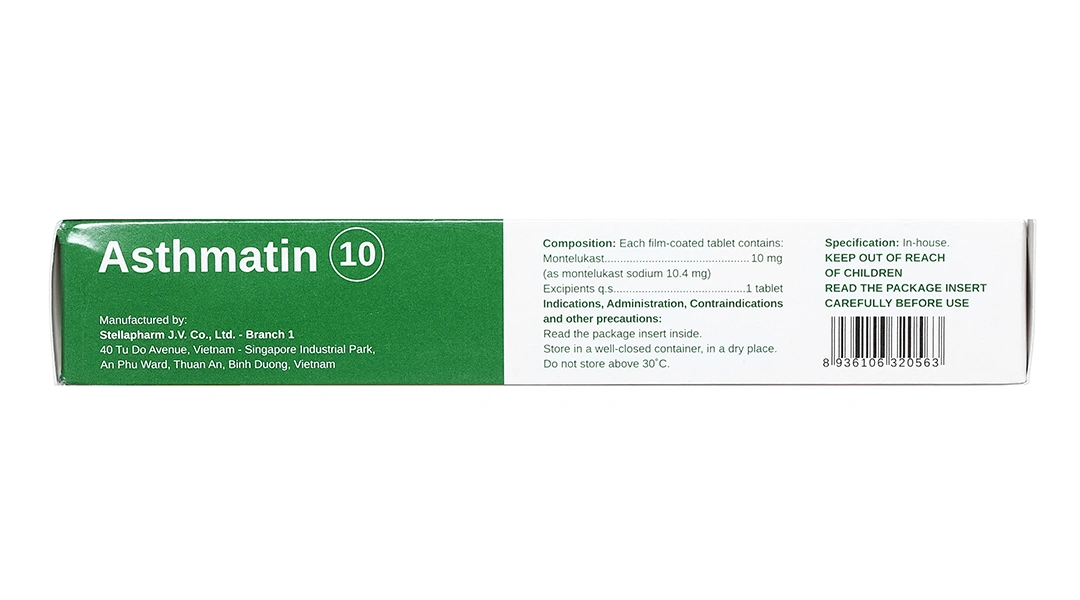 Asthmatin 10 trị hen suyễn (3 vỉ x 10 viên) - 3