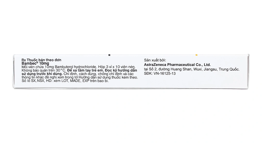 Bambec 10mg điều trị hen phế quản, viêm phế quản mãn tính (3 vỉ x 10 viên) - 2
