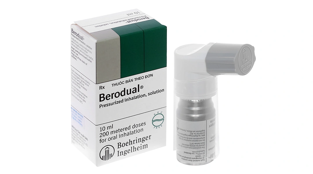 Dung dịch xịt khí dung Berodual điều trị tắc nghẽn phổi mãn tính bình 200 liều - 