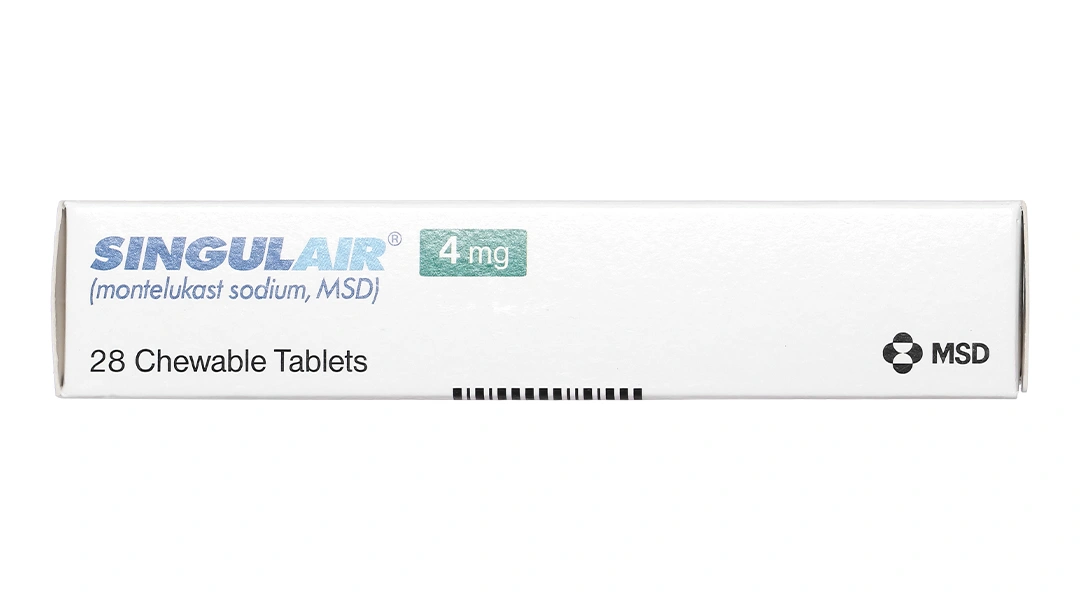 Viên nhai Singulair 4mg dự phòng và trị hen suyễn (2 vỉ x 14 viên) - 2