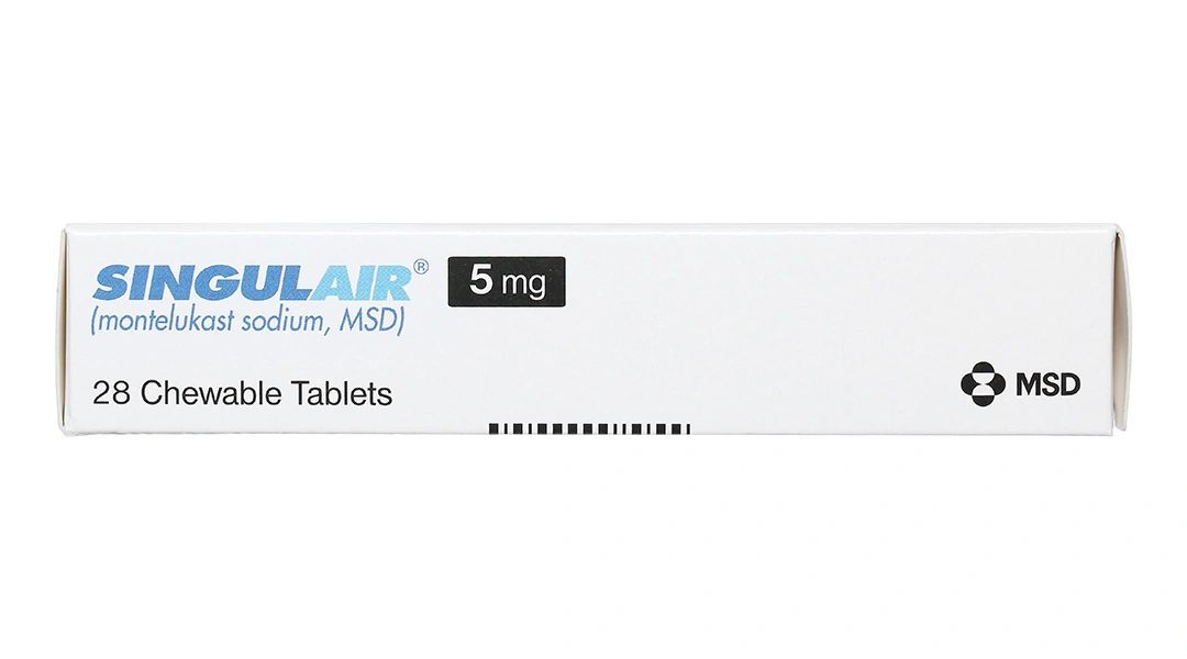 Viên nhai Singulair 5mg dự phòng và trị hen phế quản mạn tính (2 vỉ x 14 viên) - 2