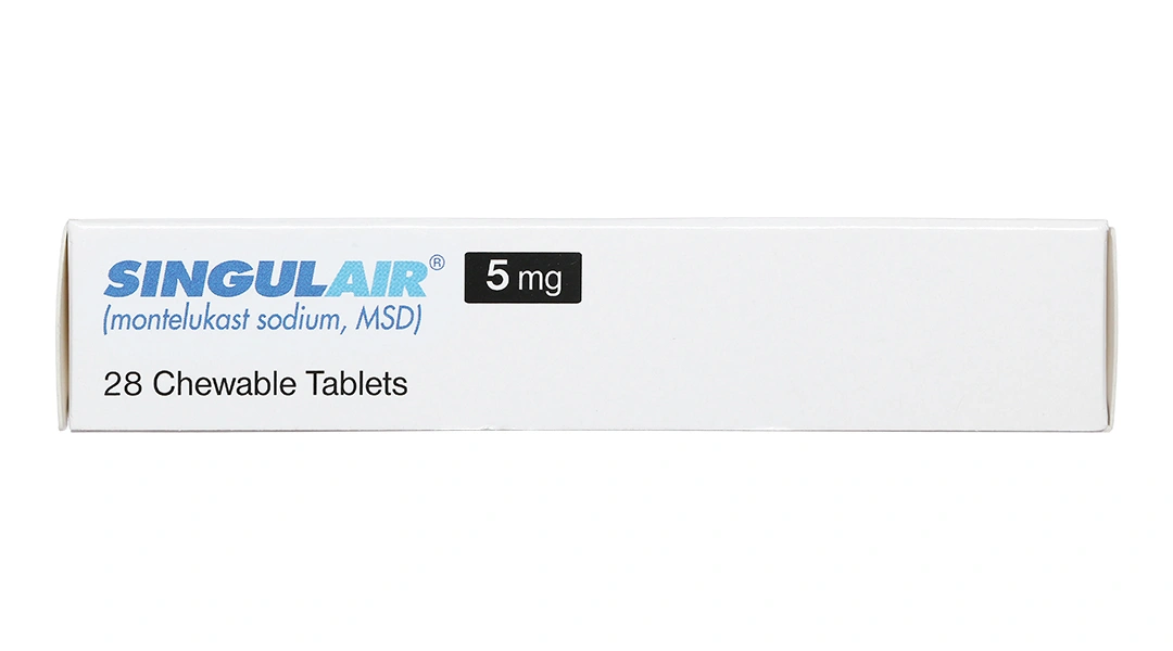 Viên nhai Singulair 5mg dự phòng và trị hen phế quản mạn tính (2 vỉ x 14 viên) - 3