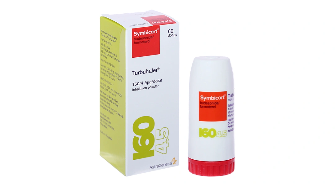 Bột hít phân liều Symbicort Turbuhaler 160/4.5mcg điều trị hen suyễn bình 60 liều hít - 