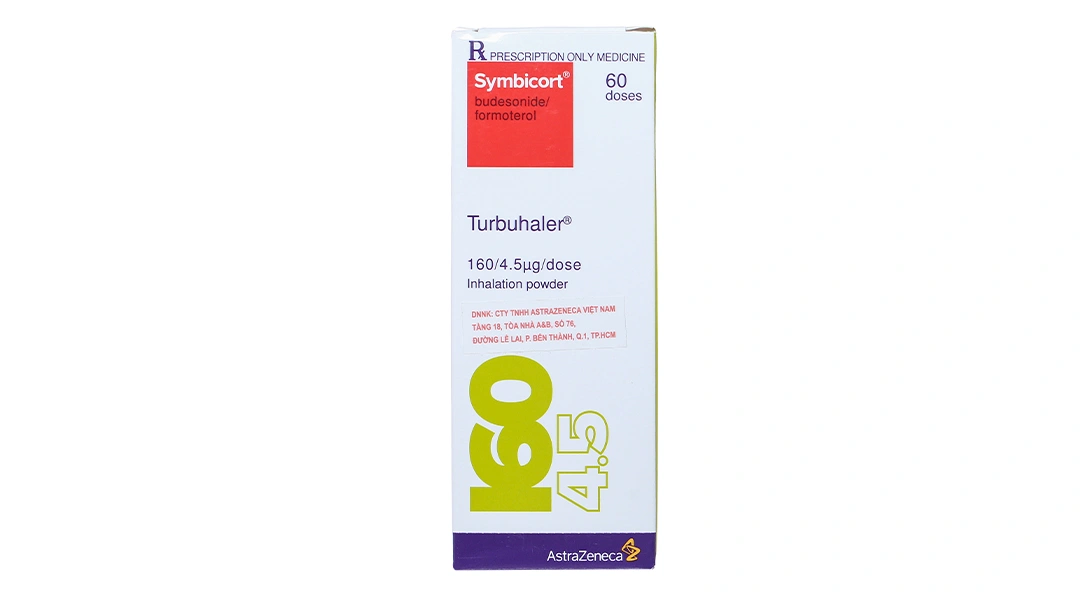 Bột hít phân liều Symbicort Turbuhaler 160/4.5mcg điều trị hen suyễn bình 60 liều hít - 2