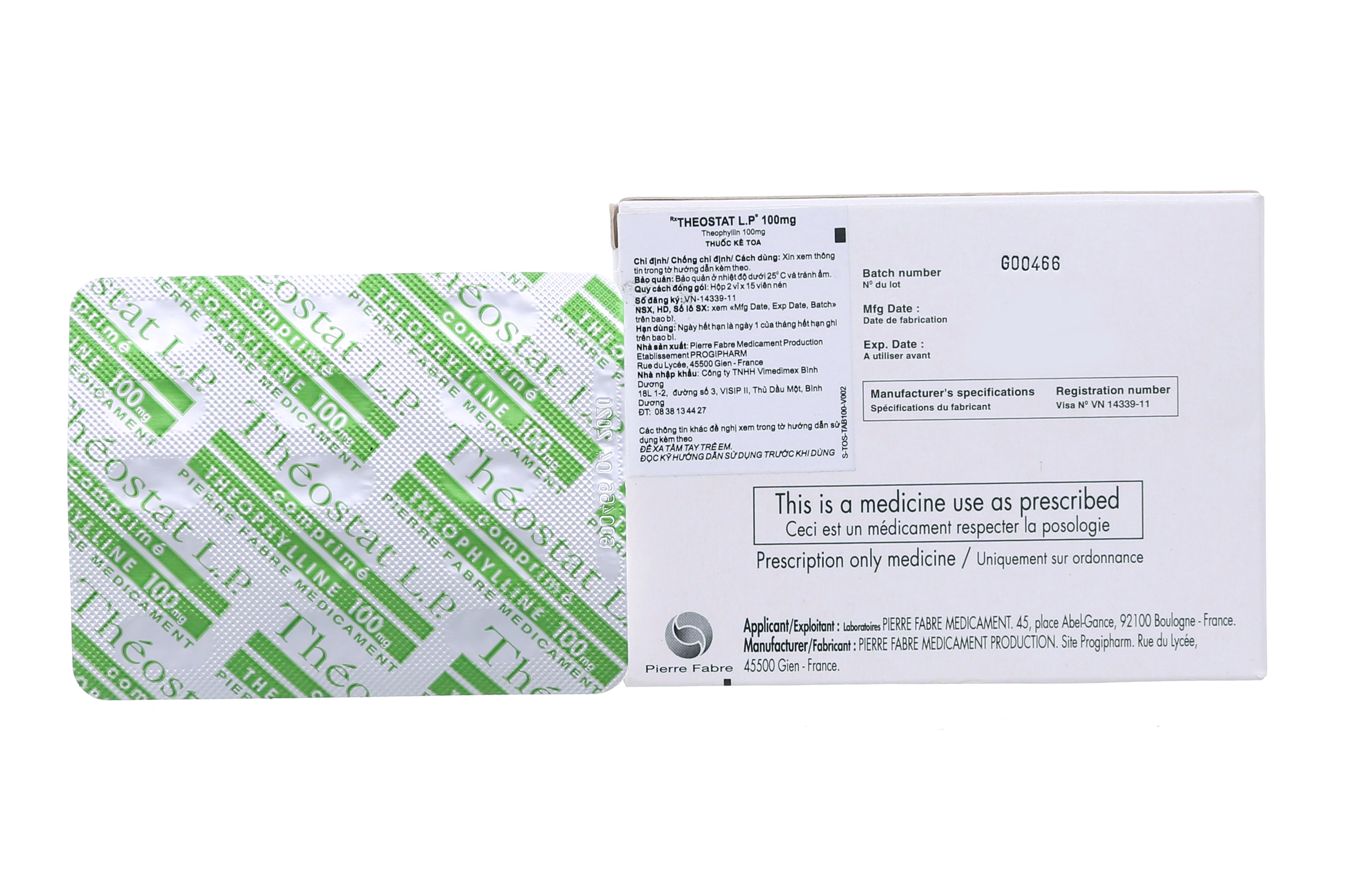 Théostat 100mg trị hen suyễn (2 vỉ x 15 viên) - 1