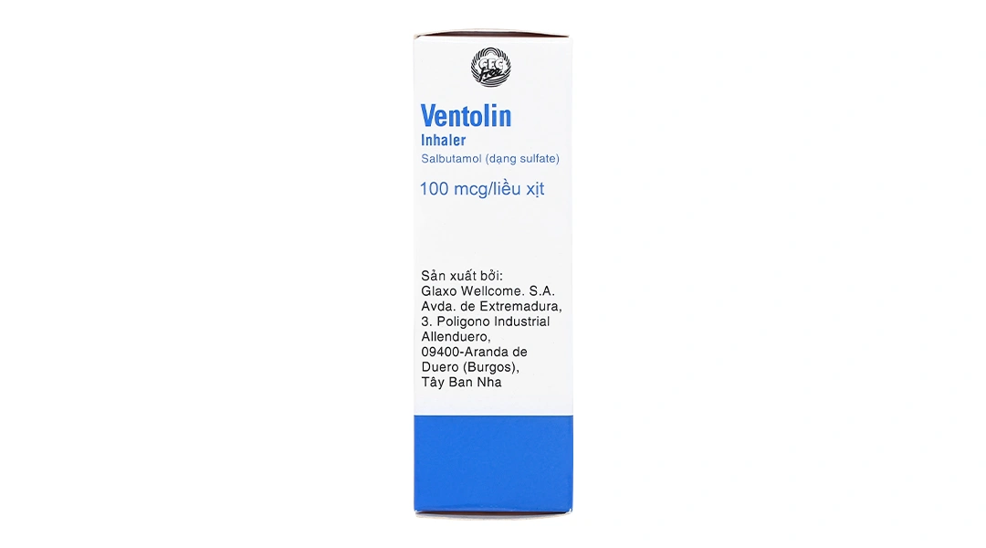 Hỗn dịch xịt Ventolin Inhaler 100mcg/liều trị hen suyễn bình 200 liều xịt - 2