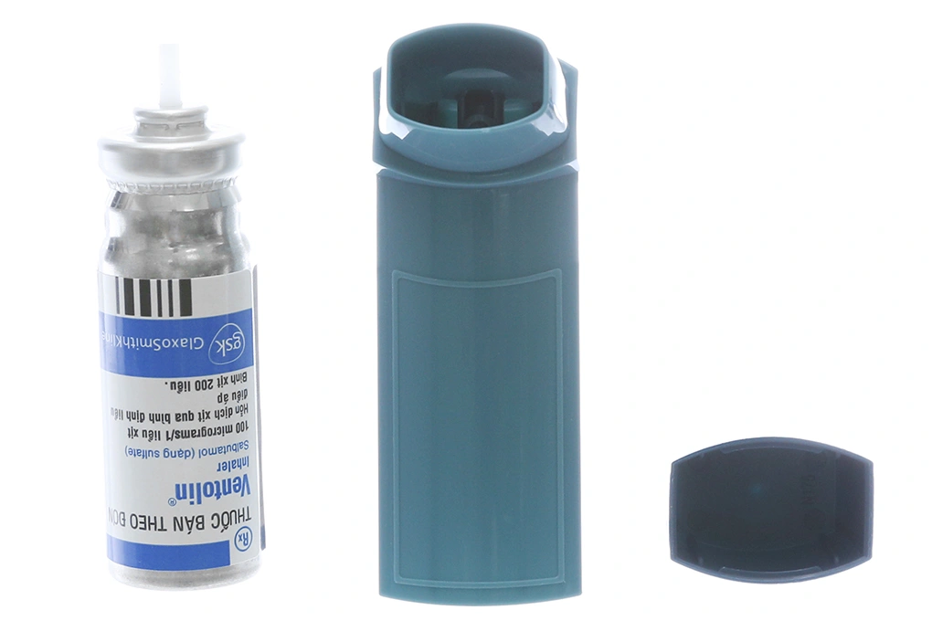 Hỗn dịch xịt Ventolin Inhaler 100mcg/liều trị hen suyễn bình 200 liều xịt - 4