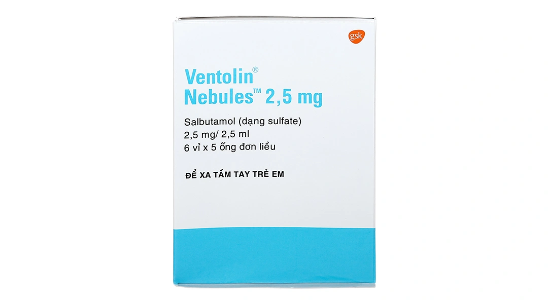 Dung dịch khí dung Ventolin Nebules 2.5mg điều trị, ngừa co thắt phế quản (20 ống x 2.5ml) - 9