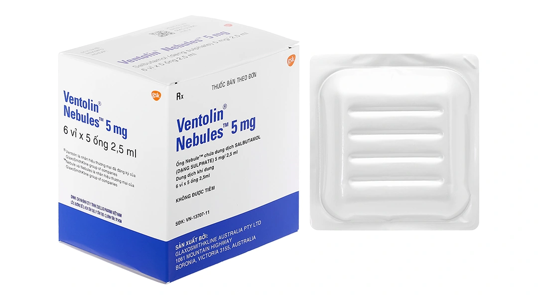 Dung dịch khí dung Ventolin Nebules 5mg trị hen suyễn (20 ống x 2.5ml) - 6