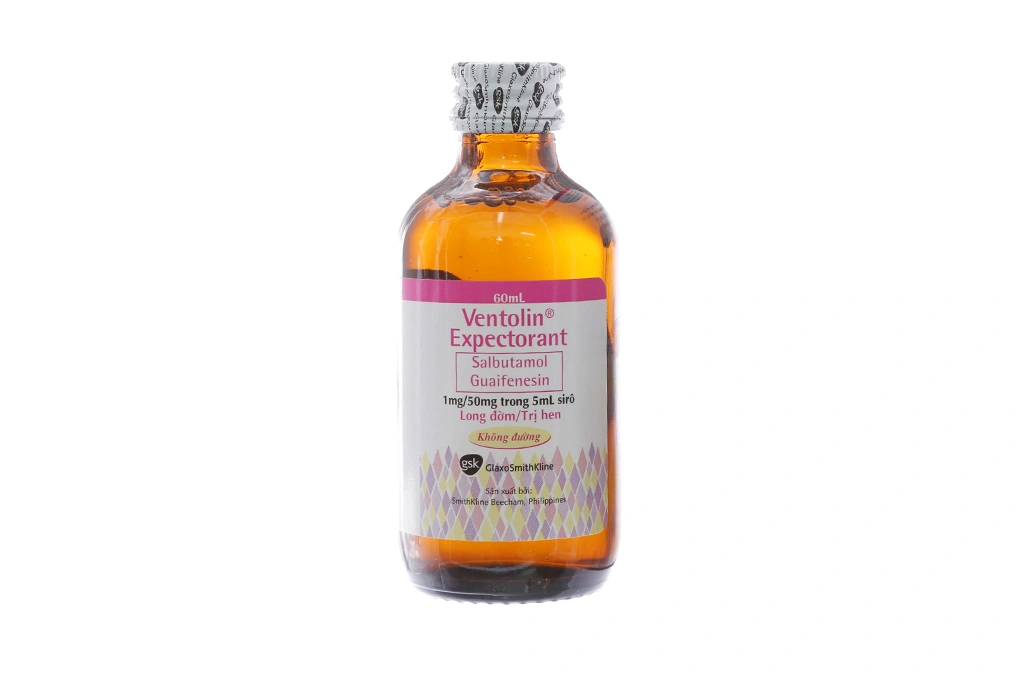 Siro Ventolin Expectorant trị hen suyễn chai 60ml - 2