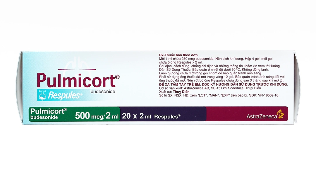 Hỗn dịch khí dung Pulmicort Respules 500mcg/2ml trị hen phế quản (20 ống x 2ml) - 2