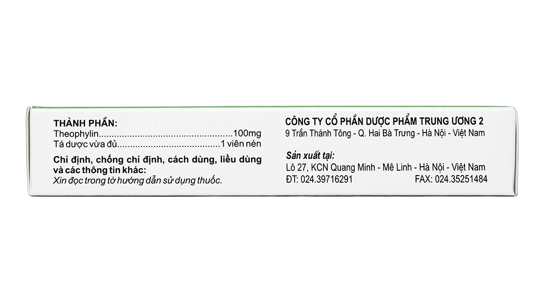 Theophylin Dopharma 100mg trị hen suyễn (2 vỉ x 15 viên) - 4