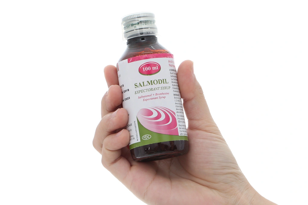 Siro Salmodil Expectorant 40/80mg trị ho đàm, viêm phế quản chai 100ml - 3