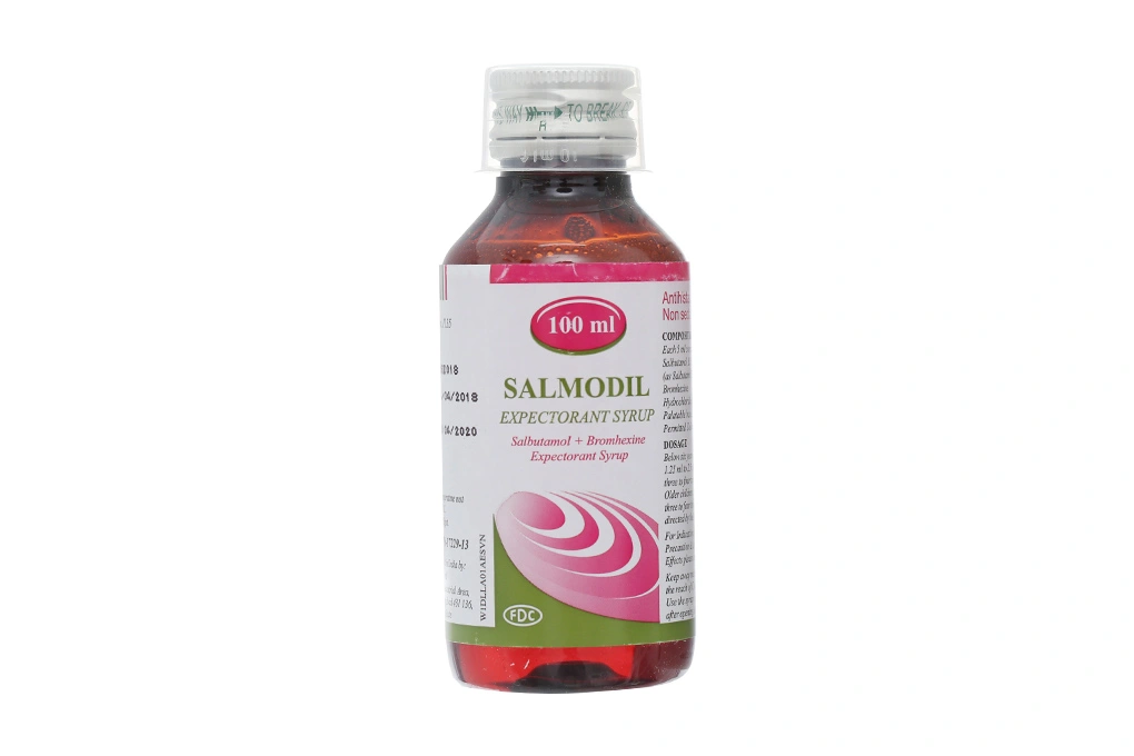 Siro Salmodil Expectorant 40/80mg trị ho đàm, viêm phế quản chai 100ml - 4