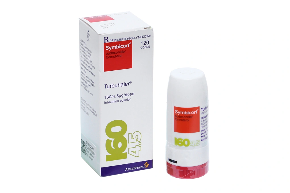 Bột hít phân liều Symbicort Turbuhaler 160/4.5mcg/liều trị hen suyễn bình 120 liều - 