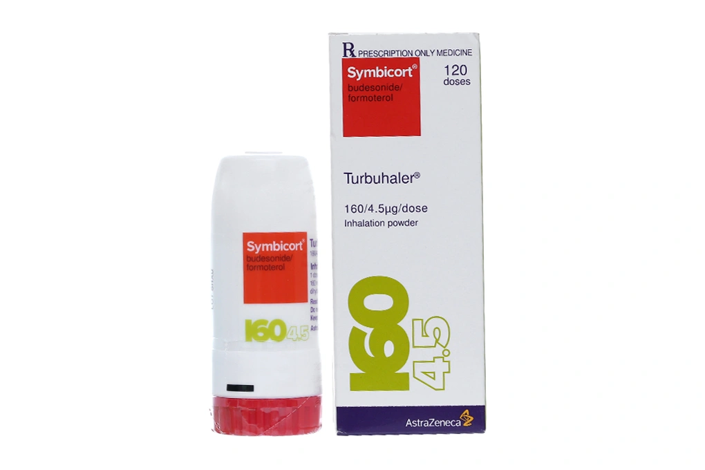Bột hít phân liều Symbicort Turbuhaler 160/4.5mcg/liều trị hen suyễn bình 120 liều - 1
