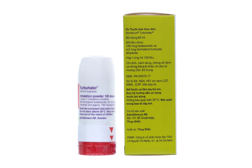 Bột hít phân liều Symbicort Turbuhaler 160/4.5mcg/liều trị hen suyễn bình 120 liều - 2