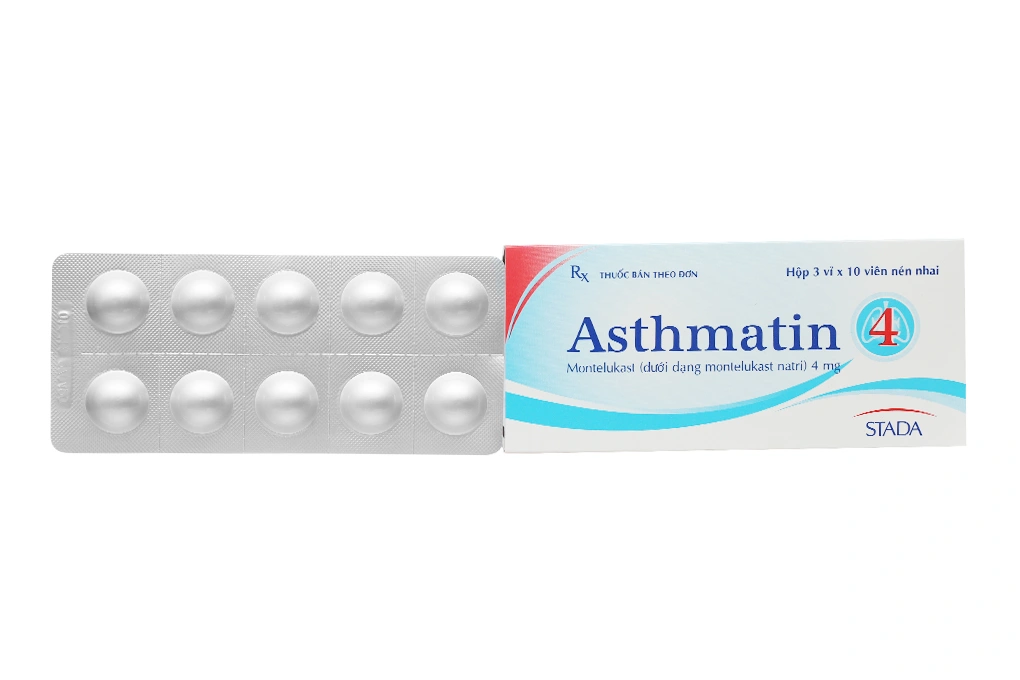 Viên nhai Asthmatin 4 trị hen suyễn (3 vỉ x 10 viên) - 1