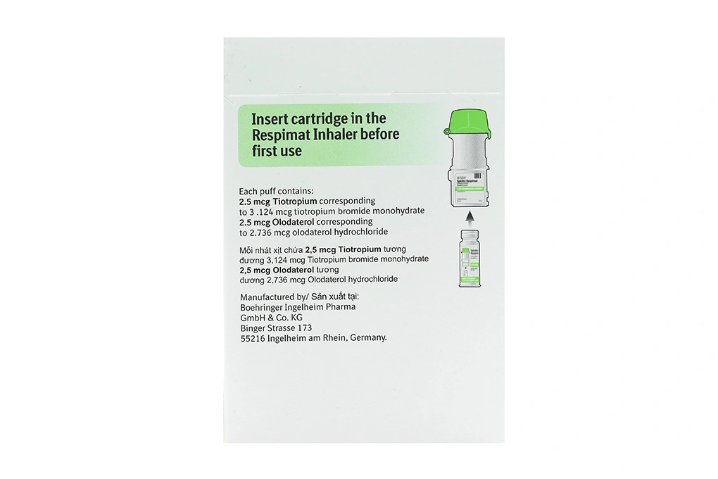 Dung dịch hít Spiolto Respimat 2.5mcg/2.5mcg trị tắc nghẽn phổi mãn tính bình 30 liều xịt - 2