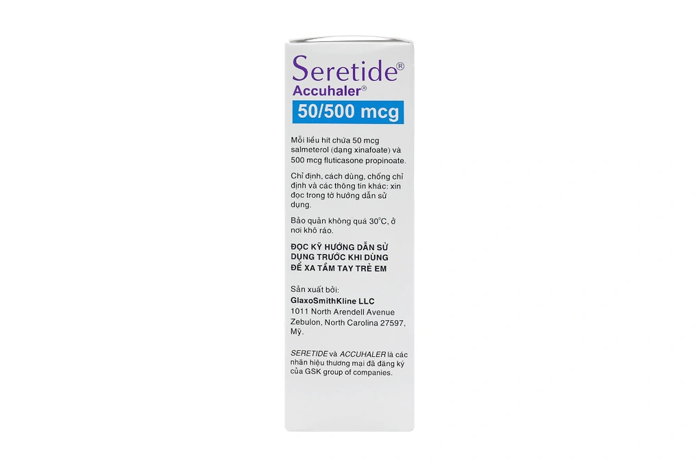 Bột hít phân liều Seretide Evohaler 50/500mcg trị hen suyễn bình 60 liều hít - 1