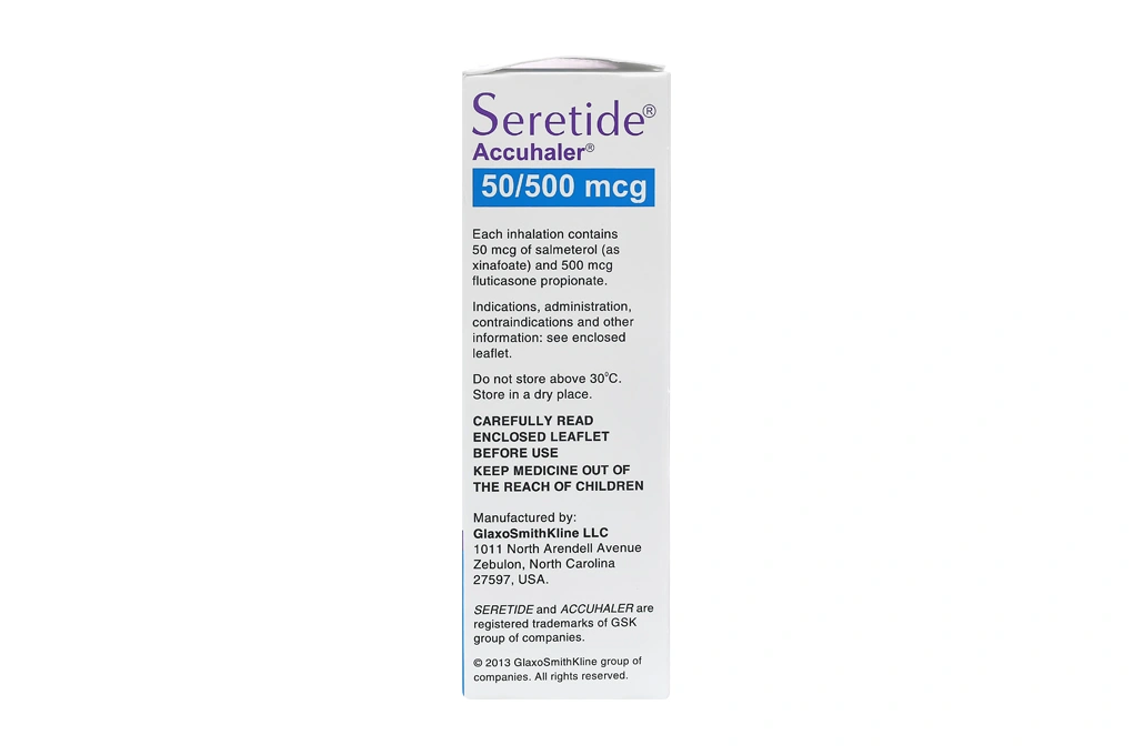 Bột hít phân liều Seretide Evohaler 50/500mcg trị hen suyễn bình 60 liều hít - 2