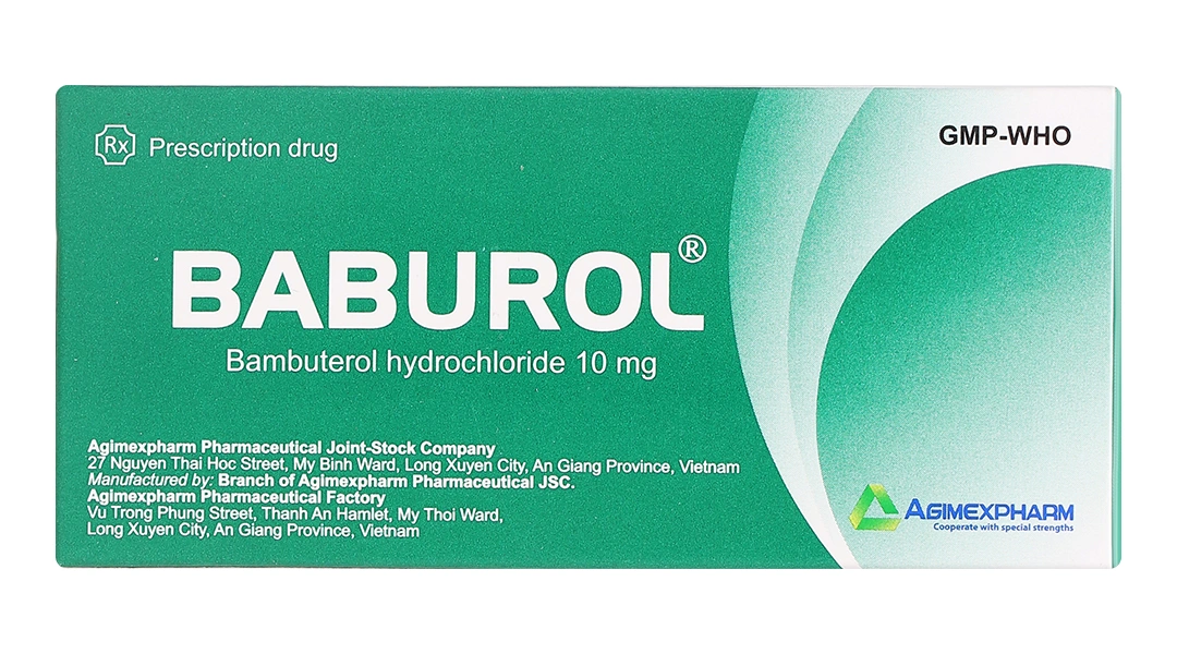 Baburol 10 mg trị hen phế quản, viêm phế quản mạn tính (3 vỉ x 10 viên) - 1