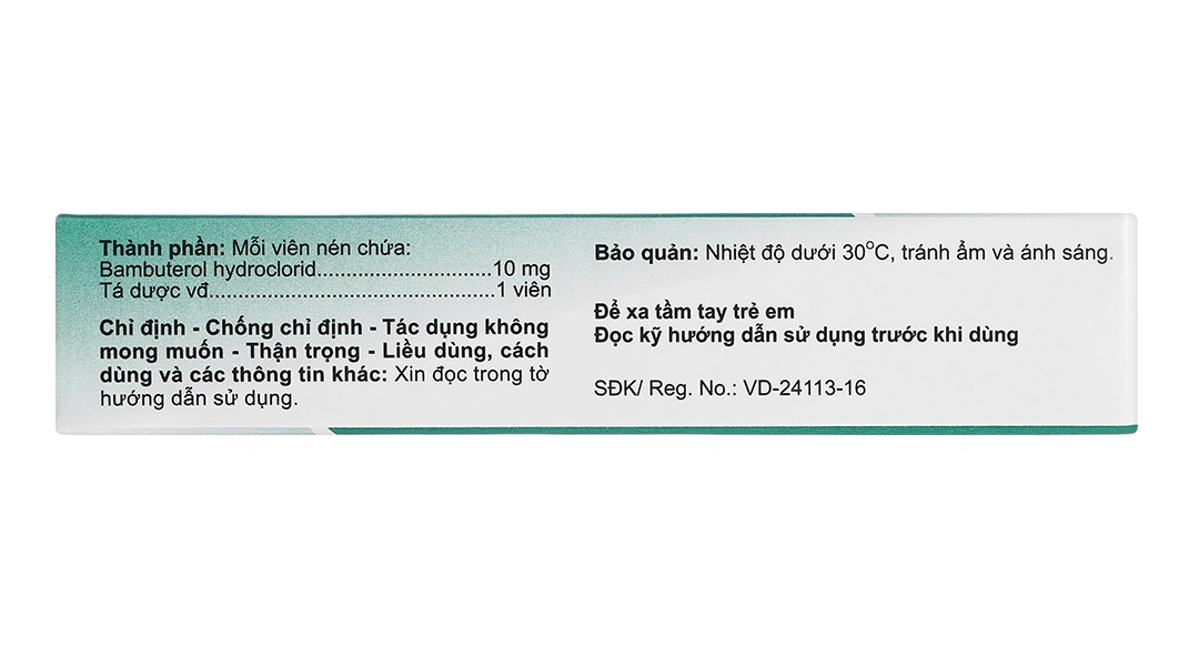 Baburol 10 mg trị hen phế quản, viêm phế quản mạn tính (3 vỉ x 10 viên) - 3