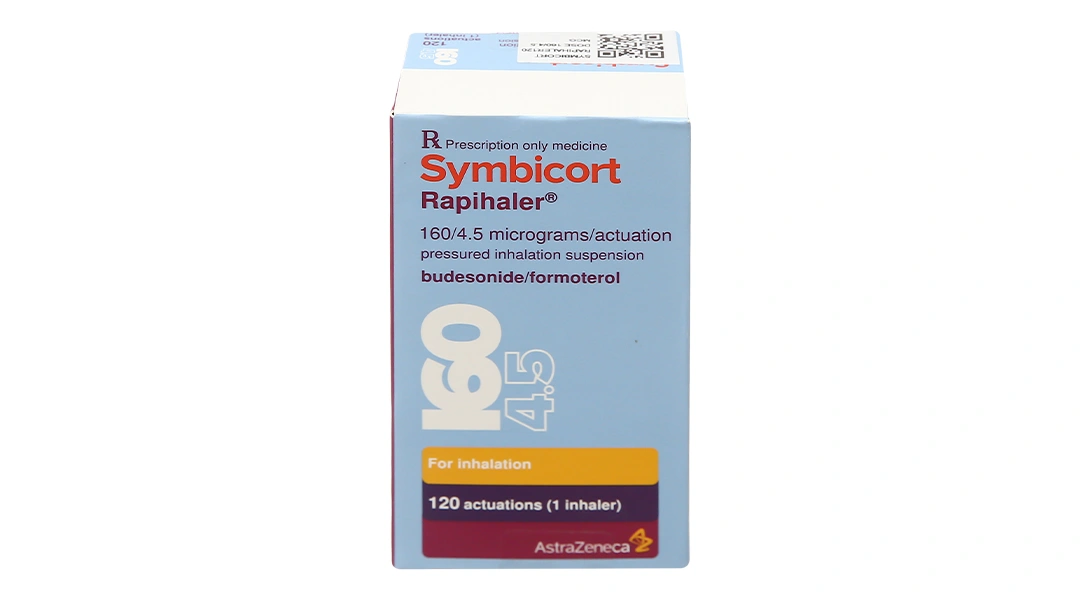 Hỗn dịch xịt Symbicort Rapihaler 160/4.5mcg trị hen suyễn bình 120 liều xịt - 1