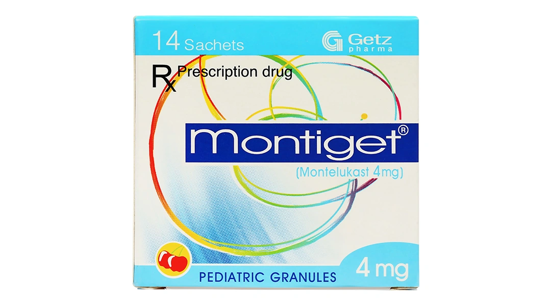 Thuốc cốm Montiget 4mg trị hen suyễn (14 gói x 4mg) - 