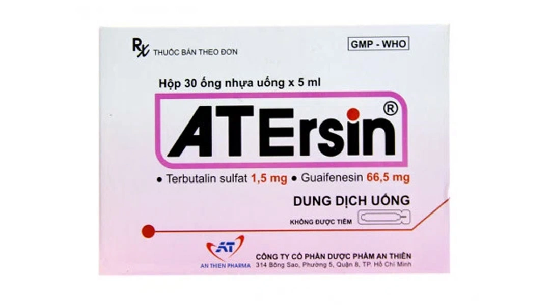 Dung dịch uống ATErsin trị hen suyễn, viêm phế quản (30 ống x 5ml) - 1