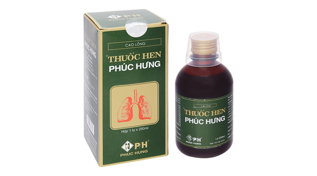 Cao lỏng Thuốc Hen Phúc Hưng trị hen suyễn, viêm phế quản chai 250ml - 