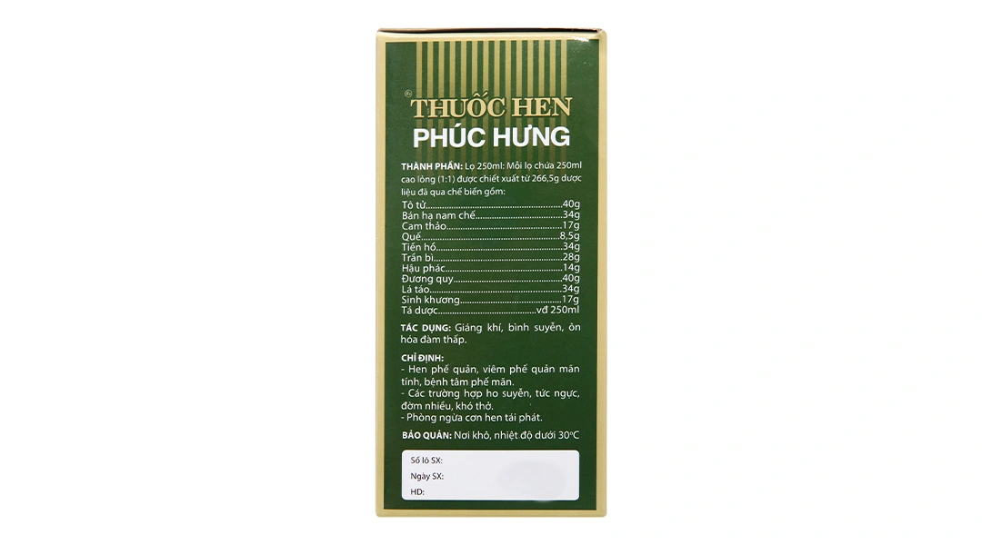 Cao lỏng Thuốc Hen Phúc Hưng trị hen suyễn, viêm phế quản chai 250ml - 2