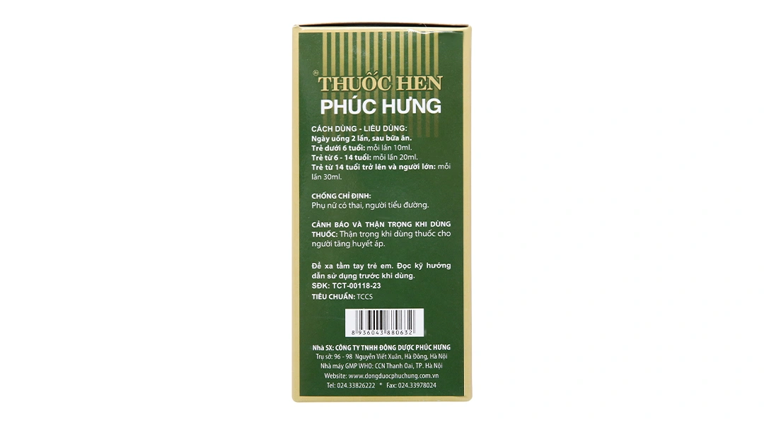 Cao lỏng Thuốc Hen Phúc Hưng trị hen suyễn, viêm phế quản chai 250ml - 3
