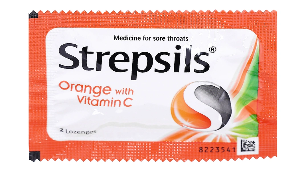 Viên ngậm Strepsils Orange With Vitamin C giảm đau họng (50 gói x 2 viên) - 3