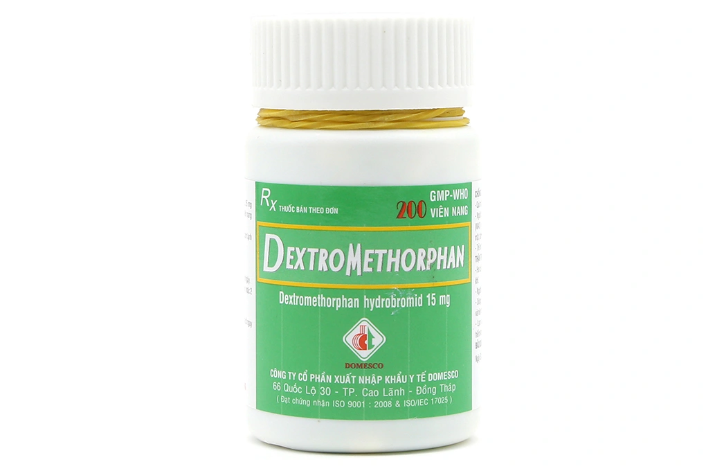 Dextromethorphan Domesco 15mg trị ho khan, ho do kích ứng chai 200 viên - 