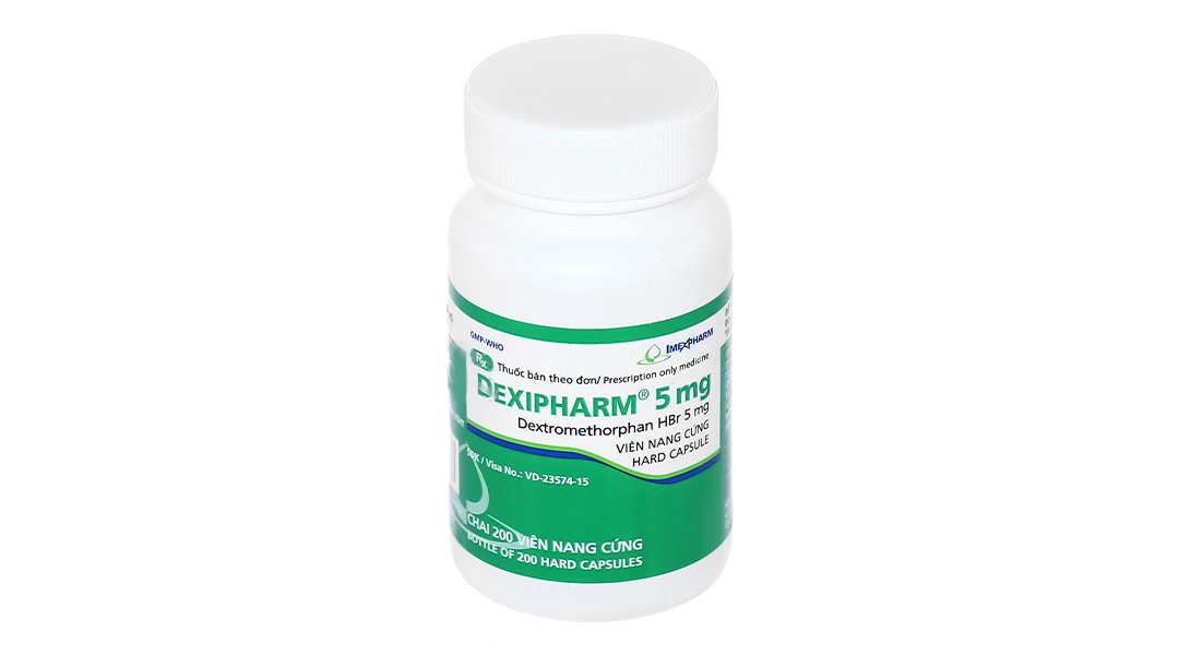 Dexipharm 5mg trị ho khan, ho do kích ứng lọ 200 viên - 